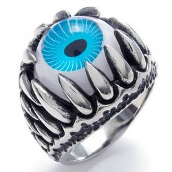 Anillo ojo turco acero inoxidable