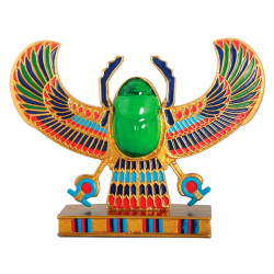 Figura de antiguo escarabajo egipcio alado