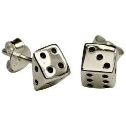 Pendientes dados plata esterlina