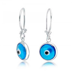 Pendientes ojo turco plata esterlina