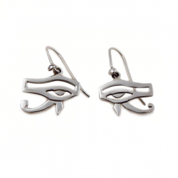 Pendientes de plata esterlina 925 con ojo de Horus